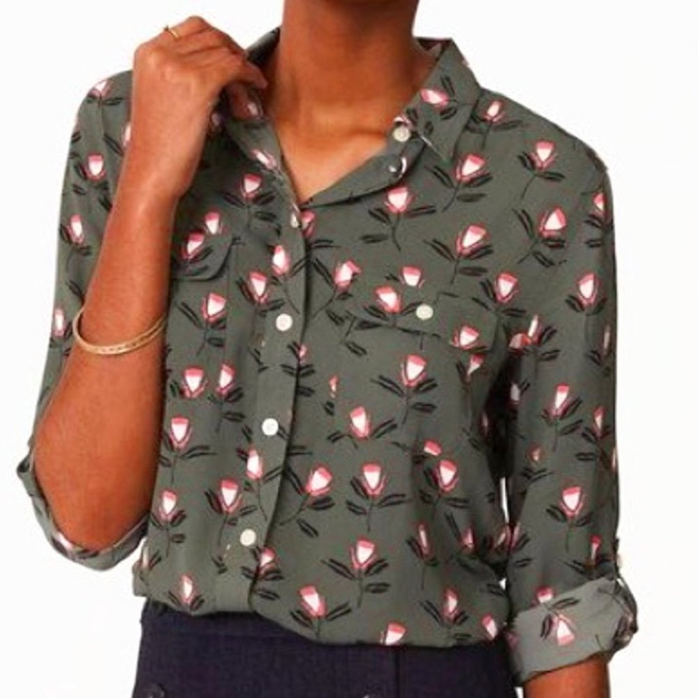 LOFT Tulip Utility Blouse